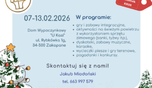 Więcej o: Oferta zimowisk w 2026 roku dla dzieci i młodzieży z terenu województwa małopolskiego
